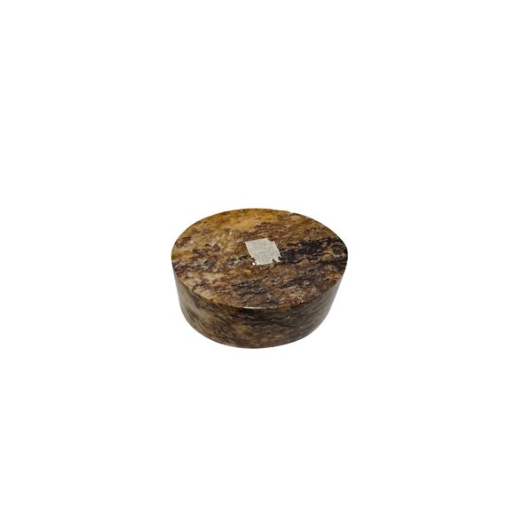 Mini Stone Trinket Box Bowl Container Light Wear On Edges 1" High 2.25" Across - Picture 5 of 5